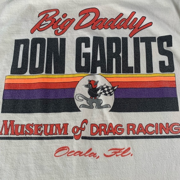 Vintage 90s Museum of Drag Racing  Big Daddy Don Garlits T-shirt Size L - Picture 4 of 8